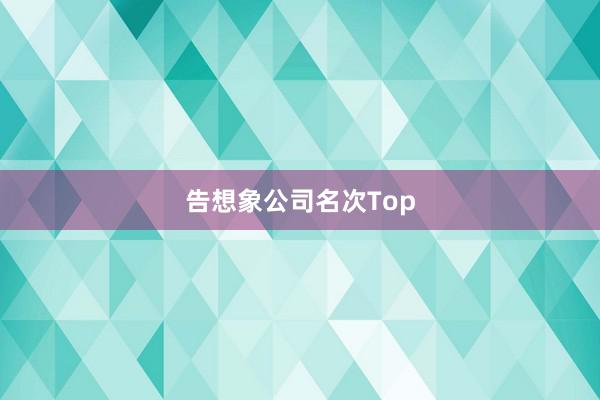 告想象公司名次Top